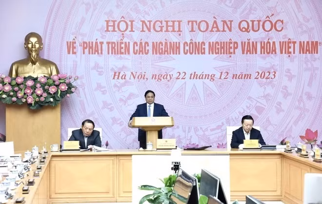 Thủ tướng Phạm Minh Chính chủ trì hội nghị. (Ảnh: Dương Giang/TTXVN)