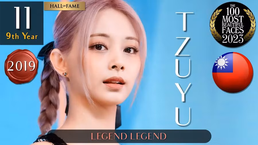Tzuyu (TWICE) đã được công chúng đã bình chọn là người phụ nữ có gương mặt đẹp thứ 11 thế giới năm 2023.