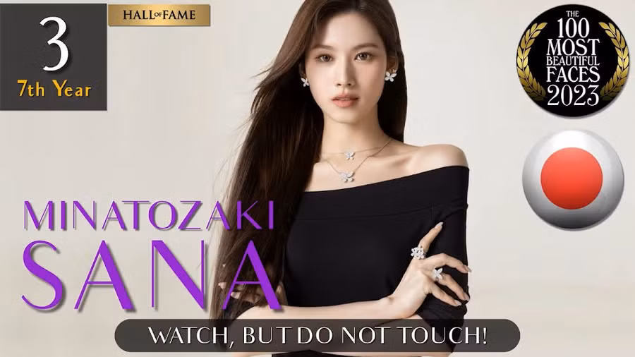 Sana (TWICE) đã có tên trong danh sách này 6 lần trước đây. Trong khi năm 2022 cô xếp thứ 17 thì năm nay cô đứng ở vị trí thứ 3.