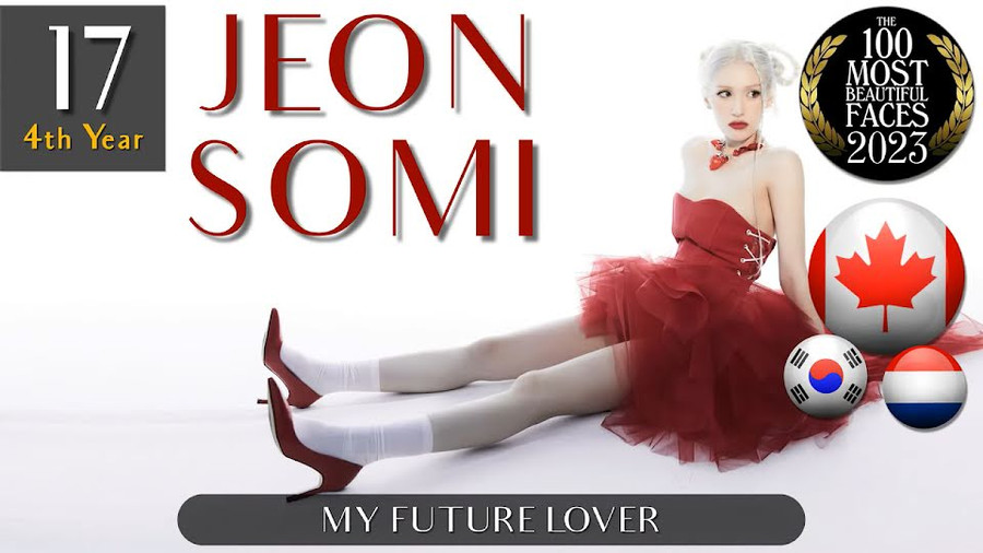 Somi đứng thứ 17 trong danh sách, duy trì chuỗi 4 năm liên tiếp lọt vào top 100 gương mặt đẹp nhất thế giới. Somi đứng thứ 17 trong danh sách, duy trì chuỗi 4 năm liên tiếp lọt vào top 100 gương mặt đẹp nhất thế giới.