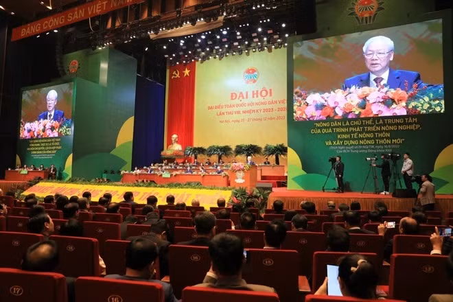 Tổng Bí thư Nguyễn Phú Trọng phát biểu chỉ đạo Đại hội. (Ảnh: Tuấn Anh/TTXVN)