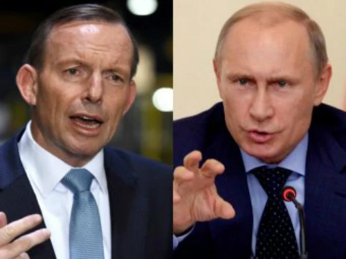 Thủ tướng Australia Tony Abbott (trái) và Tổng thống Nga Vladimir Putin (phải). Ảnh: Reuters