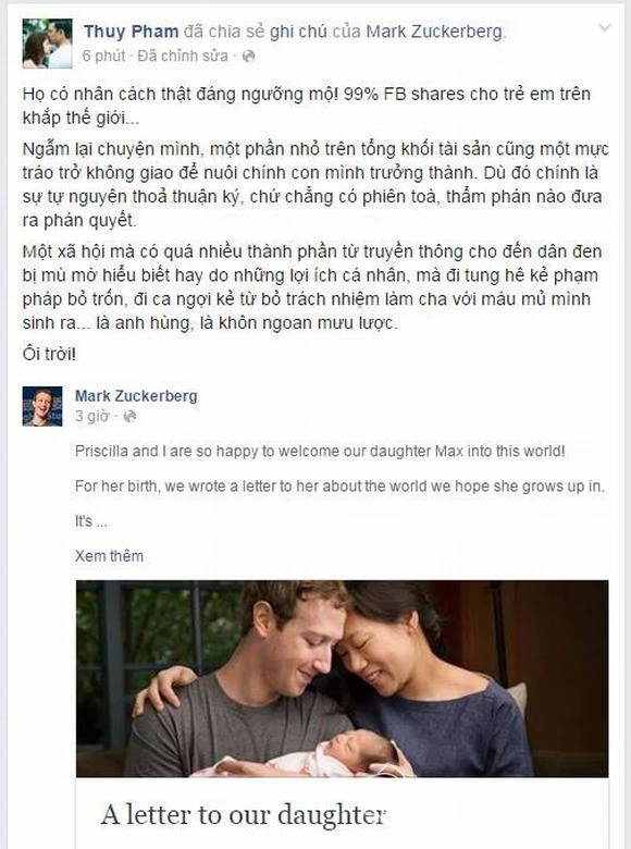 Ngọc Thúy mượn chuyện Mark Zuckerberg “đá đểu” chồng cũ Đức An