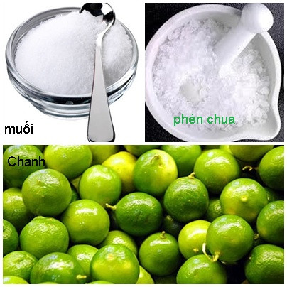 Nguyên liệu chế biến món chanh muối. chanh