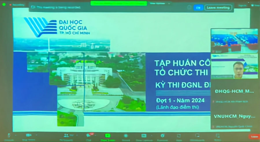 Trường Đại học An Giang tập huấn công tác tổ chức kỳ thi đánh giá năng lực năm 2024.