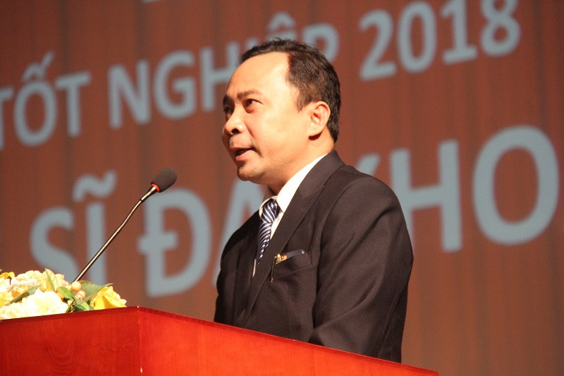 PGS.TS Vũ Hải Quân phát biểu tại buổi lễ