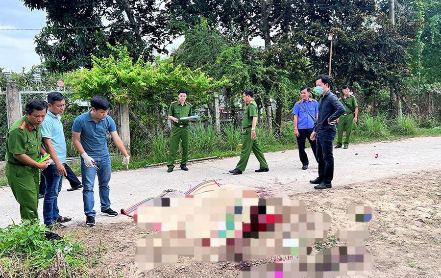 Hiện trường vụ án. (Ảnh: Tiến Tầm) Hiện trường vụ án. (Ảnh: Tiến Tầm)