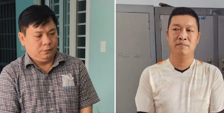 Ông Bùi Ngọc Hà và Nguyễn Viết Thành. (Ảnh: Văn Vũ)