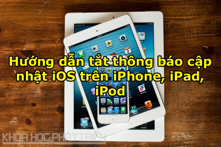 Hướng dẫn tắt thông báo cập nhật iOS trên iPhone, iPad, iPod