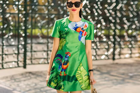 Fashionista Sai Gon du xuan voi vay ao hoa tiet ga trong - Anh 6