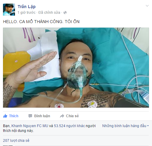 Nhạc sĩ Trần Lập: “Ca mổ thành công. Tôi ổn“