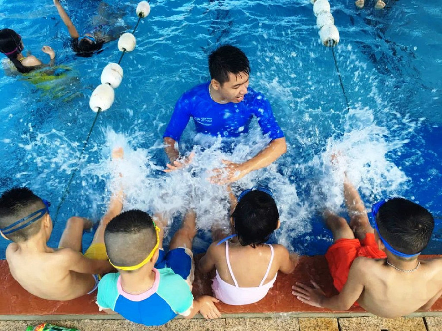 Ngành Giáo dục Quảng Nam đang thiếu hồ bơi lẫn giáo viên dạy bơi cho học sinh. Ảnh: TG