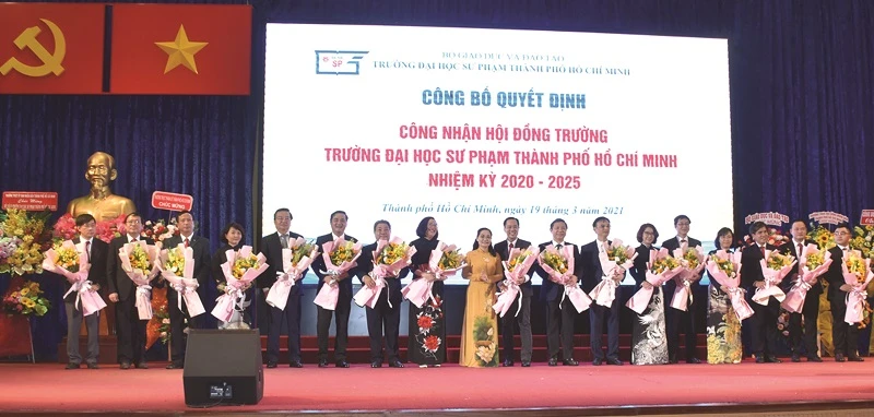 HĐT Trường ĐH Sư phạm TPHCM ra mắt tháng 3/2021 với 1 thành viên đại diện cơ quan chủ quản là Bộ GD&ĐT tham gia.