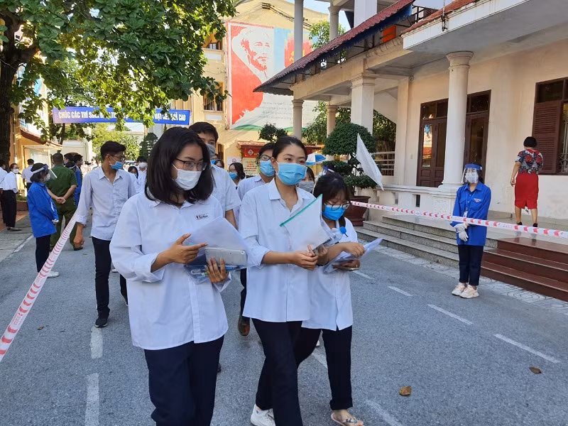 Thí sinh tham dự Kỳ thi tốt nghiệp THPT năm 2020 tại Hội đồng thi TP Hải Phòng. Ảnh: TG