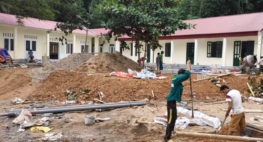 Công trình điểm trường Tiểu học bản Phá đã được đầu tư xây dựng.