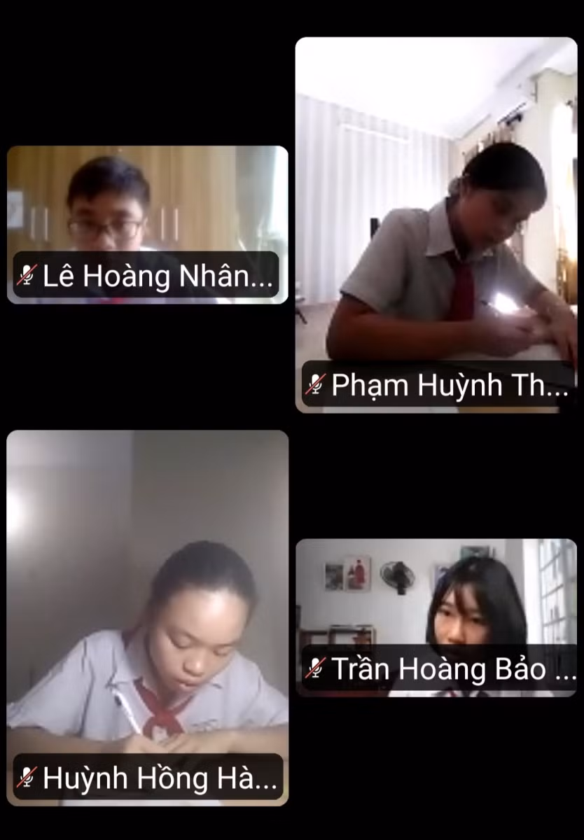 Các trường học đều sử dụng ứng dụng quét camera giám sát HS trong thời gian làm bài kiểm tra. (ảnh Trường THCS Lê Hồng Phong, quận Hải Châu)