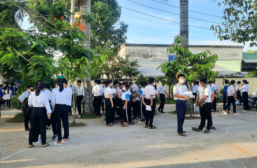 Thí sinh An Giang tham dự kỳ thi tuyển sinh vào lớp 10 năm 2023.