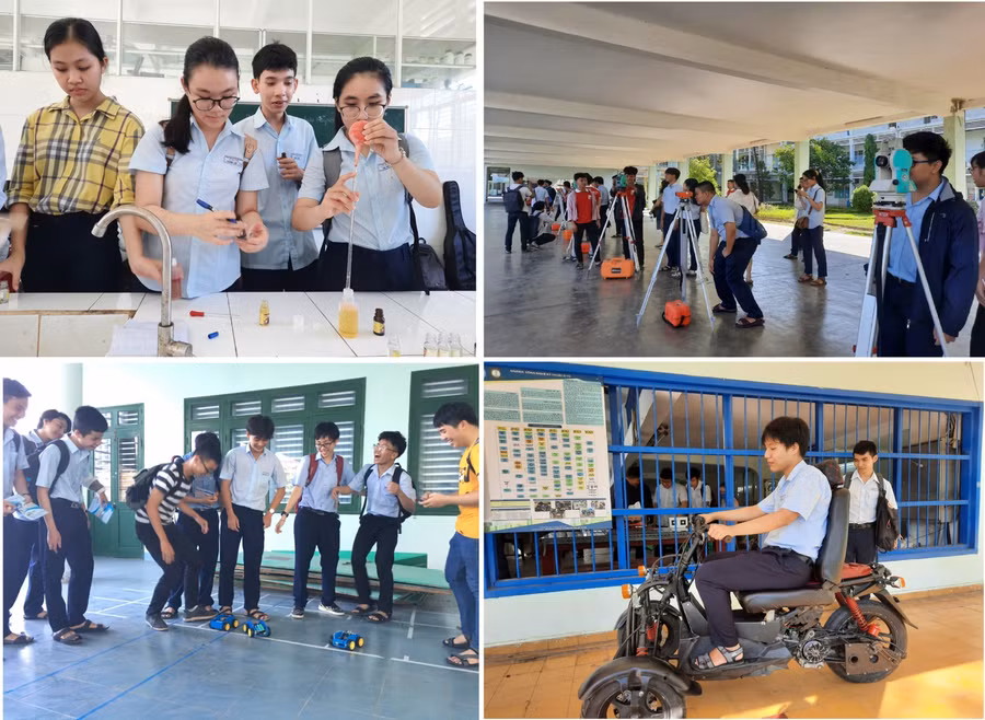 Học sinh Trường THPT Chuyên Lê Quý Đôn tham gia trải nghiệm thực tế tại trường ĐH Sư phạm Kỹ thuật, ĐH Đà Nẵng trong chuỗi hoạt động hướng nghiệp và nghiên cứu khoa học