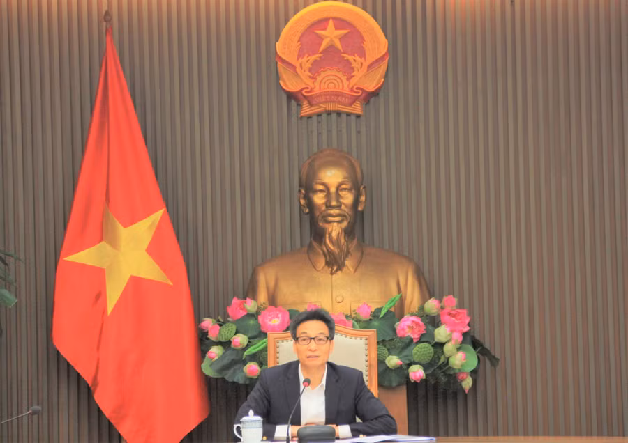 Phó Thủ tướng Vũ Đức Đam phát biểu tại buổi làm việc.