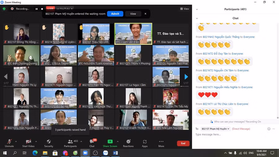 Tân SV Trường ĐH Kiên Giang tham dự bồi dưỡng online “Kỹ năng mềm thiết yếu dành cho SV đại học”.