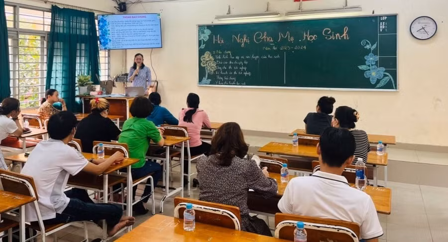 Một buổi họp phụ huynh Trường THPT Đào Sơn Tây trong tháng 5/2024 (TP Thủ Đức, TPHCM). Ảnh: Minh Anh