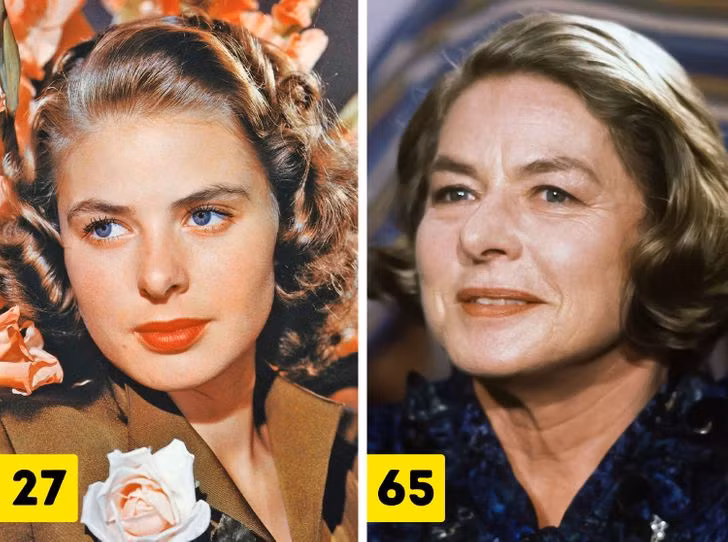 Ingrid Bergman (27 và 65 tuổi)