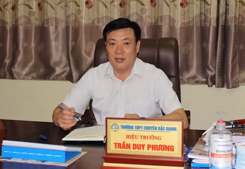 Thầy Trần Duy Phương – Hiệu trưởng Trường THPT chuyên Bắc Giang chia sẻ với Báo GD&amp;TĐ.
