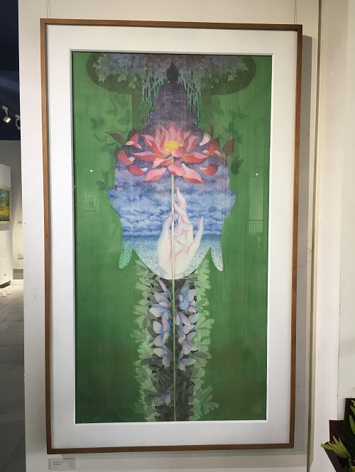 Toả hương - Tranh lụa của Nguyễn Đức Khôi