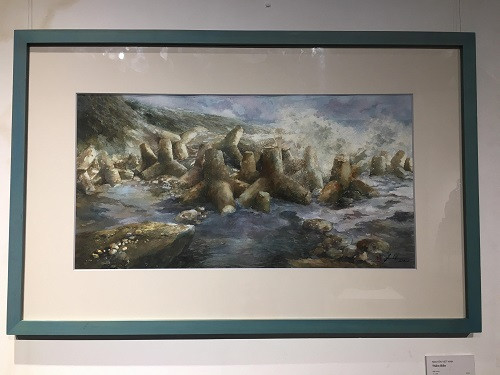 Thềm biển - Tranh màu nước của Nguyễn Việt Ninh