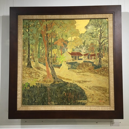 Quê mẹ - Tranh sơn mài của Ngô Tuấn Anh