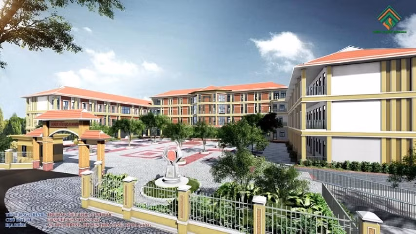 Trường Tiểu học An Phước đang được đầu tư xây mới theo hướng đồng bộ, hiện đại.