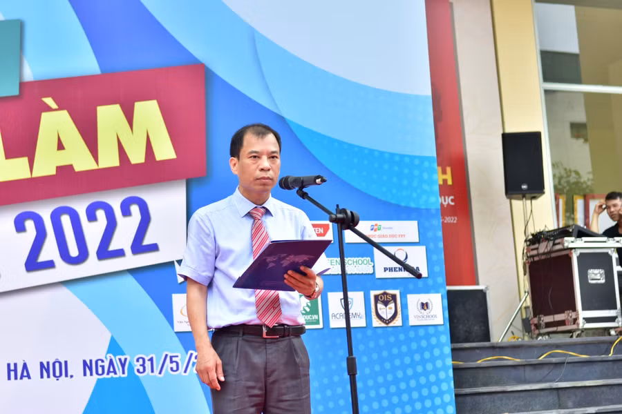 PGS.TS Nguyễn Văn Trào, Phó Hiệu trưởng Trường Đại học Sư phạm Hà Nội phát biểu tại Ngày hội.