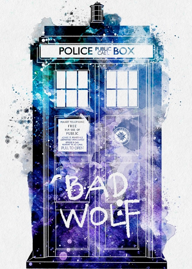 Trạm điện thoại trong Doctor Who. Teen làm giàu nhờ tài vẽ tranh màu nước độc đáo