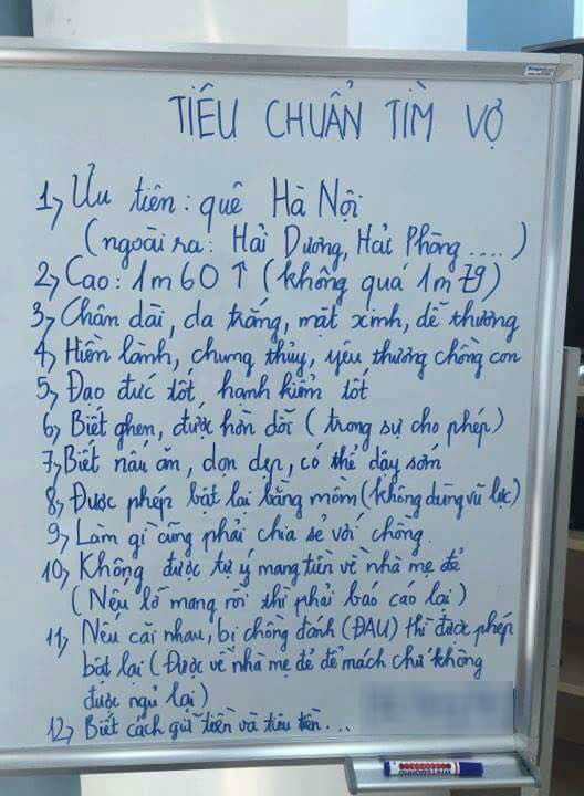 Tiêu chuẩn “chọn vợ” như thế này bảo sao các cô gái ế dài