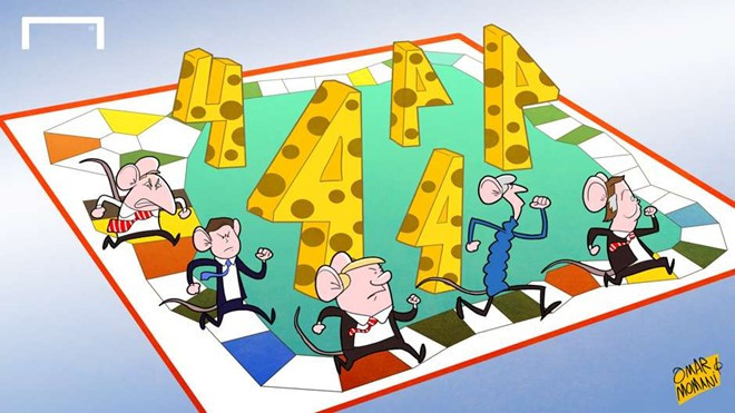 Sự trỗi dậy của Liverpool và Tottenham và phong độ chững lại của Southampton trong hai tuần đầu tháng 3 khiến cuộc đua giành vị trí trong Top 4 Premier League diễn ra khốc liệt hơn. Ảnh châm biếm các sự kiện bóng đá ồn ào nhất tháng 3