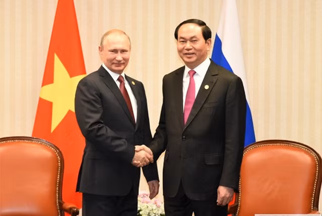 Chủ tịch nước Trần Đại Quang và Tổng thống Nga Putin.