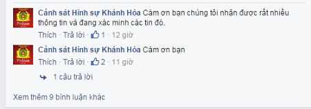 Công an Khánh Hòa nhận nhiều tin tố tội phạm khi mở facebook ảnh 2 Cảnh sát Hình sự Khánh Hòa cho biết, đã nhận được nhiều tin tố giác tội phạm từ người dân và đang xác minh - Ảnh cắt lại
