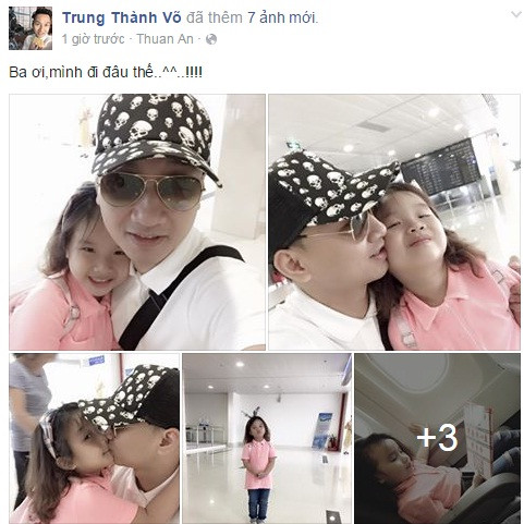 Nam MC khoe loạt ảnh mình và con gái vui vẻ bên nhau chuẩn bị về quê nội trên trang cá nhân. me