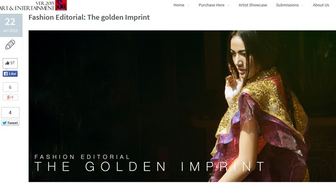 Mẫu Việt diện váy dát vàng ấn tượng trên Vogue