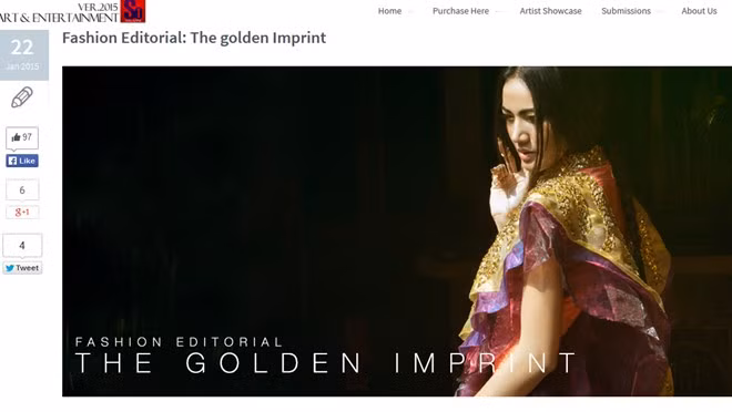 Mẫu Việt diện váy dát vàng ấn tượng trên Vogue