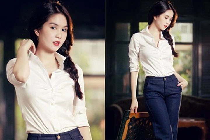 Thu về diện sơ mi với quần jeans đơn giản nhưng cực chất như người đẹp Việt