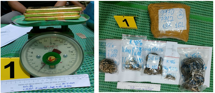 Tang vật thu giữ tại cơ quan điều tra. (Ảnh: CAAG)