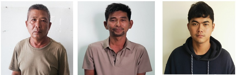 Hồ Văn Sơn, Nguyễn Tấn Phong, Nguyễn Hoài Tâm (từ trái qua). Ảnh: CAAG