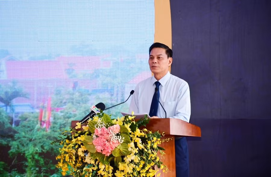 Ông Nguyễn Văn Tùng - Chủ tịch UBND TP Hải Phòng phát biểu tại Lễ khởi công.