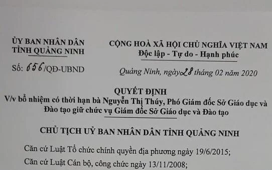 Quảng Ninh có tân Giám đốc Sở Giáo dục và Đào tạo