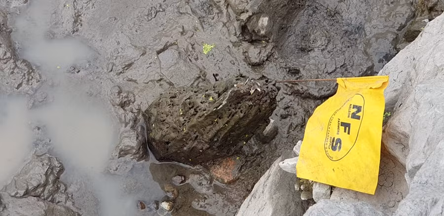 Cọc được cắm cờ đánh dấu Cọc được cắm cờ đánh dấu