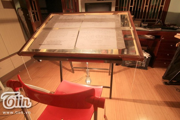 Không gian nghệ sĩ trong góc học tập của sinh viên Kiến trúc