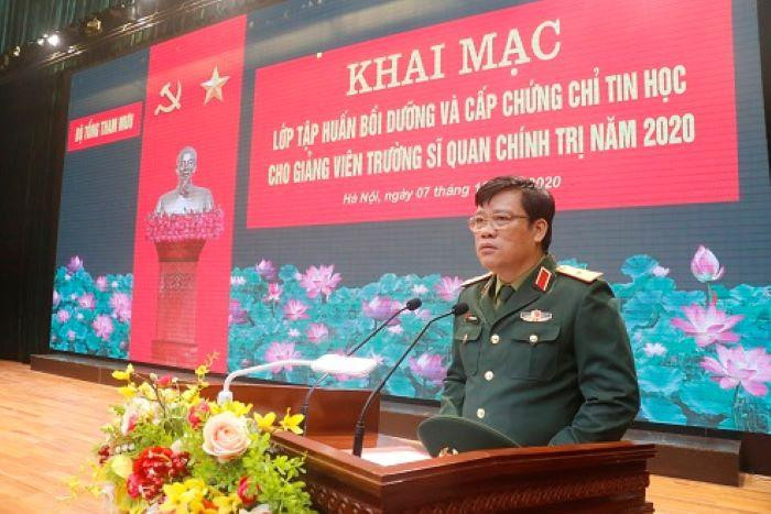 Khai mạc lớp tập huấn bồi dưỡng và cấp chứng chỉ tin học cho giảng viên Trường Sĩ quan chính trị năm 2020. Ảnh: ITN. Khai mạc lớp tập huấn bồi dưỡng và cấp chứng chỉ tin học cho giảng viên Trường Sĩ quan chính trị năm 2020. Ảnh: ITN.
