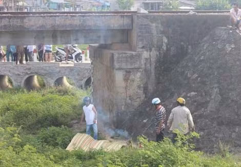 Hiện trường nơi phát hiện thi thể người đàn ông.