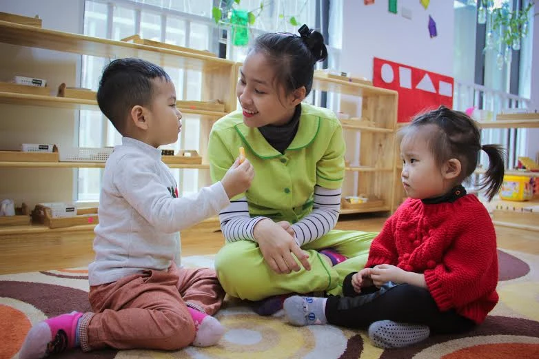 Cô trò trường mầm non Bright School Hoàn Kiếm hào hứng trở lại giờ học sau kỳ nghỉ Tết